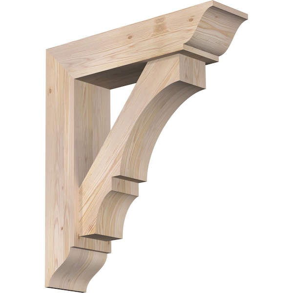 Ekena Millwork Balboa Traditional Smooth Bracket w/ Offset Brace, Douglas Fir, 7 1/2"W x 30"D x 34"H BKT0806X30X34BOA01SDF - main